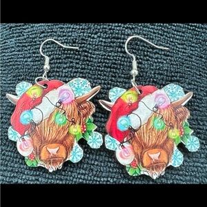 Highland Cow Earrings / Christmas Jewelry